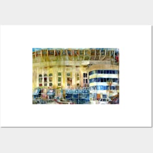 Yankee Stadium, Bronx, New York Art Watercolor Print Posters and Art